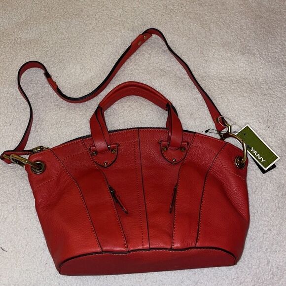 orYANY Jennah Orange Leather Convertible Satchel - Picture 5 of 13